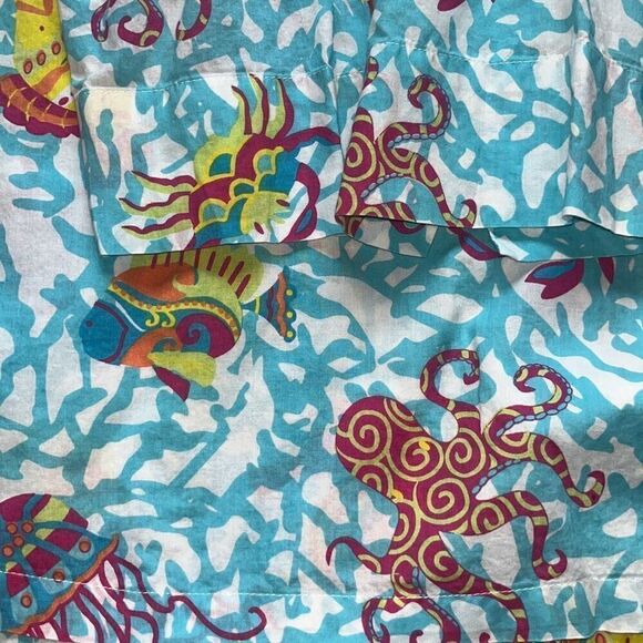 Gretchen Scott Notched Neck Tunic Aquatic Life  Medium  - Picture 12 of 14